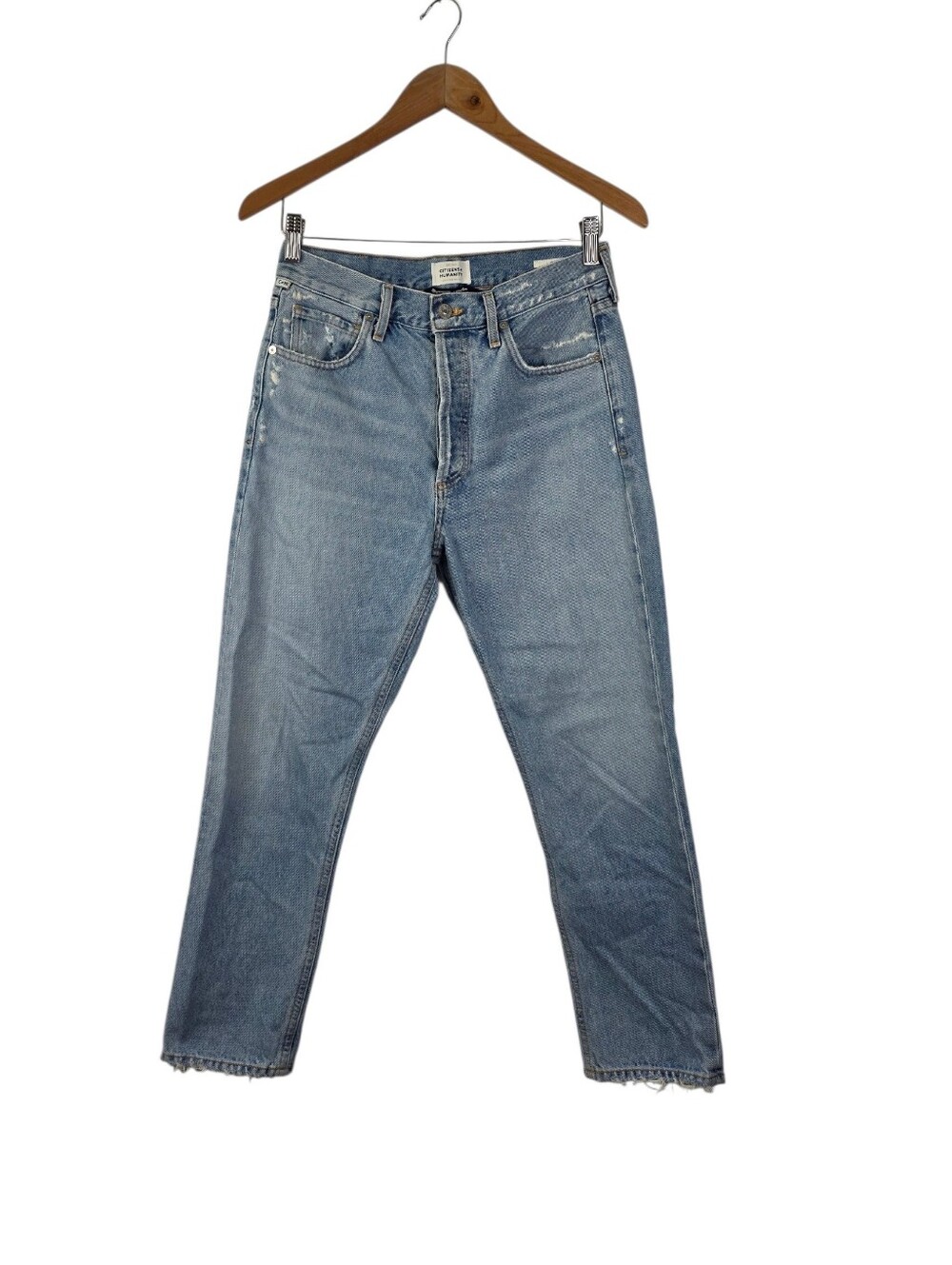 Citizens of Humanity Charlotte Crop Jeans Straight Leg Button Fly Demin Size 26